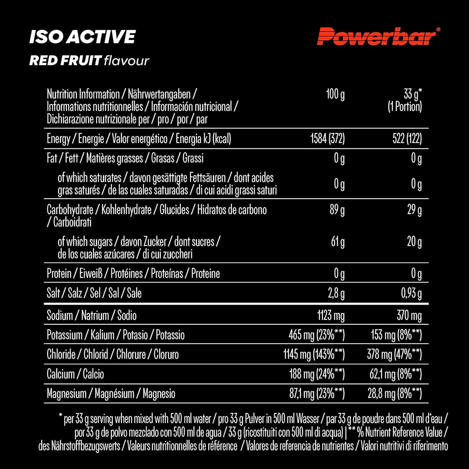 imagePowerbar Isoactive Red Fruit 1320g Boisson Isotonique pour Sportifs 5 lectrolytes C2MAXRed Fruit