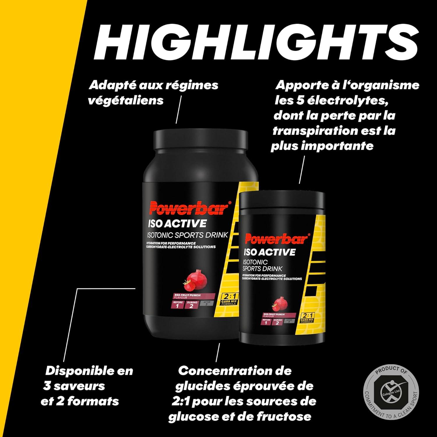 imagePowerbar Isoactive Red Fruit 1320g Boisson Isotonique pour Sportifs 5 lectrolytes C2MAXRed Fruit