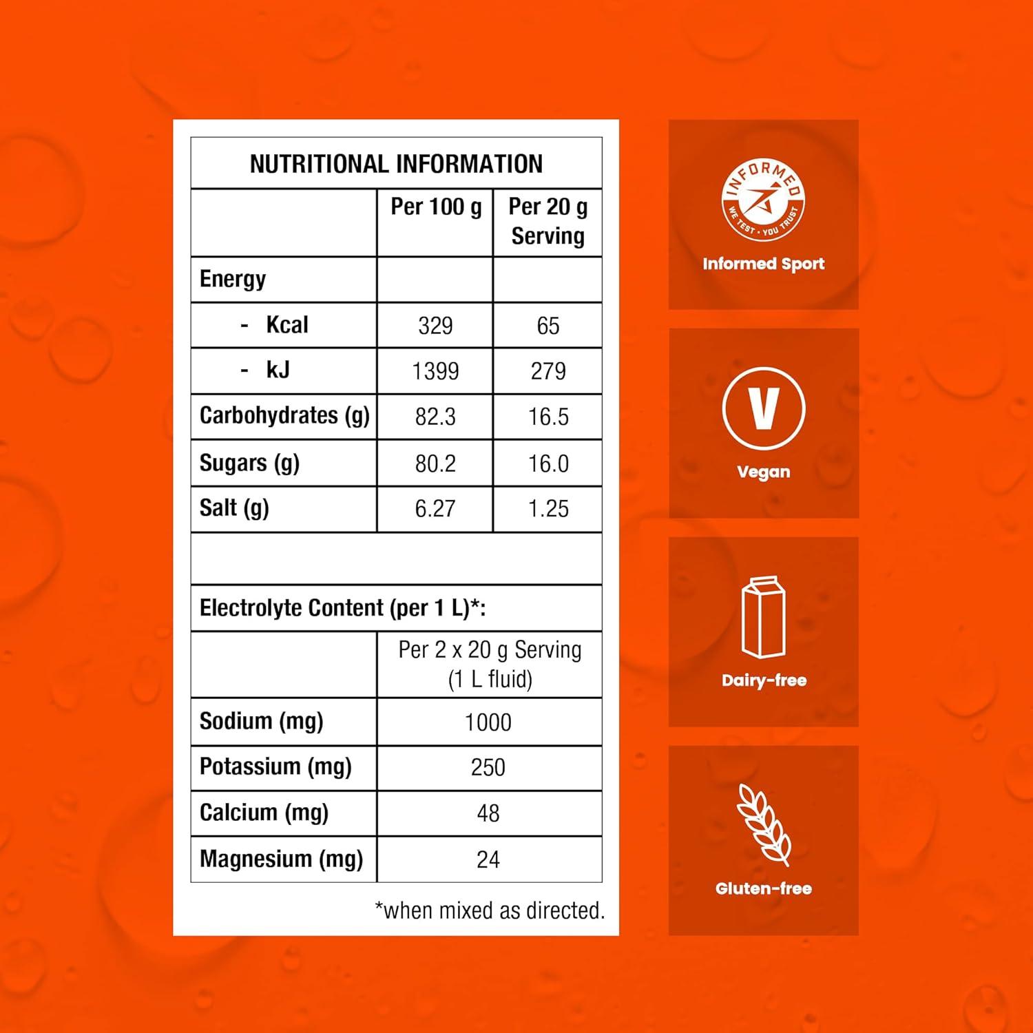 imagePrecision Hydration Mlange de Boisson lectrolyte Sans ingrdients artificiels Poudres dlectrolytes Plusieurs Concentrations Portions Individuelles tanches Pack of 8 1000 mgL Orange1000 mgL Orange