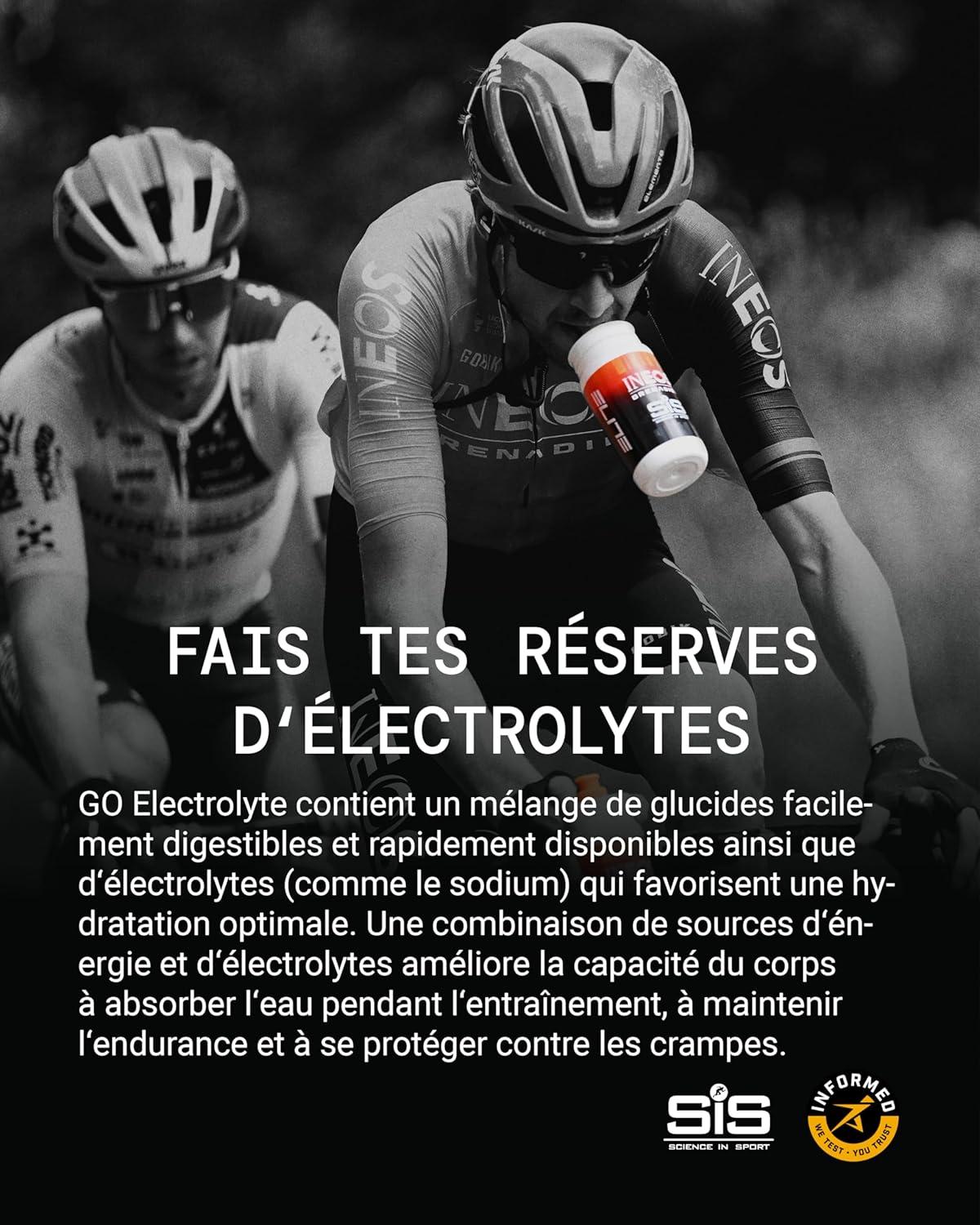 imageScience in Sport GO Poudre dlectrolytes 16kg Orange Boisson sportive vegan Poudre pour boisson isotonique pour lquilibre lectrolytique et hydriqueCassis
