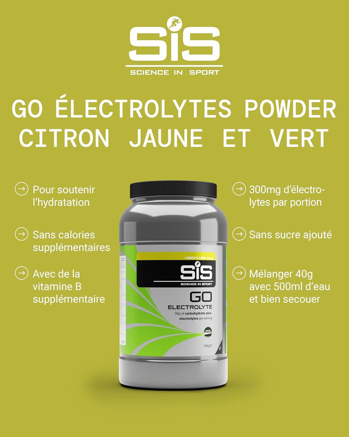 imageScience in Sport GO Poudre dlectrolytes 16kg Orange Boisson sportive vegan Poudre pour boisson isotonique pour lquilibre lectrolytique et hydriqueCitron et Citron Vert