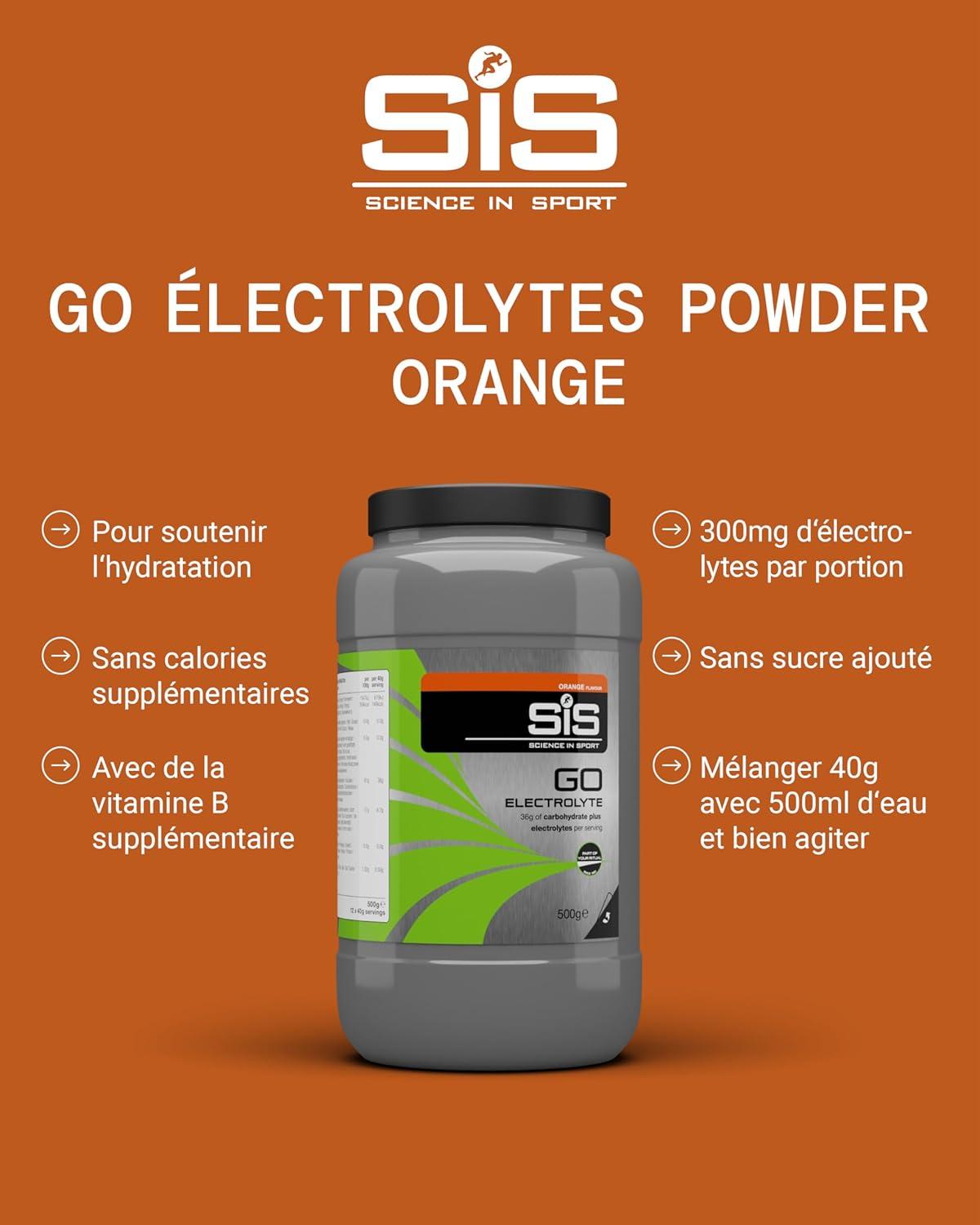 imageScience in Sport GO Poudre dlectrolytes 16kg Orange Boisson sportive vegan Poudre pour boisson isotonique pour lquilibre lectrolytique et hydriqueOrange