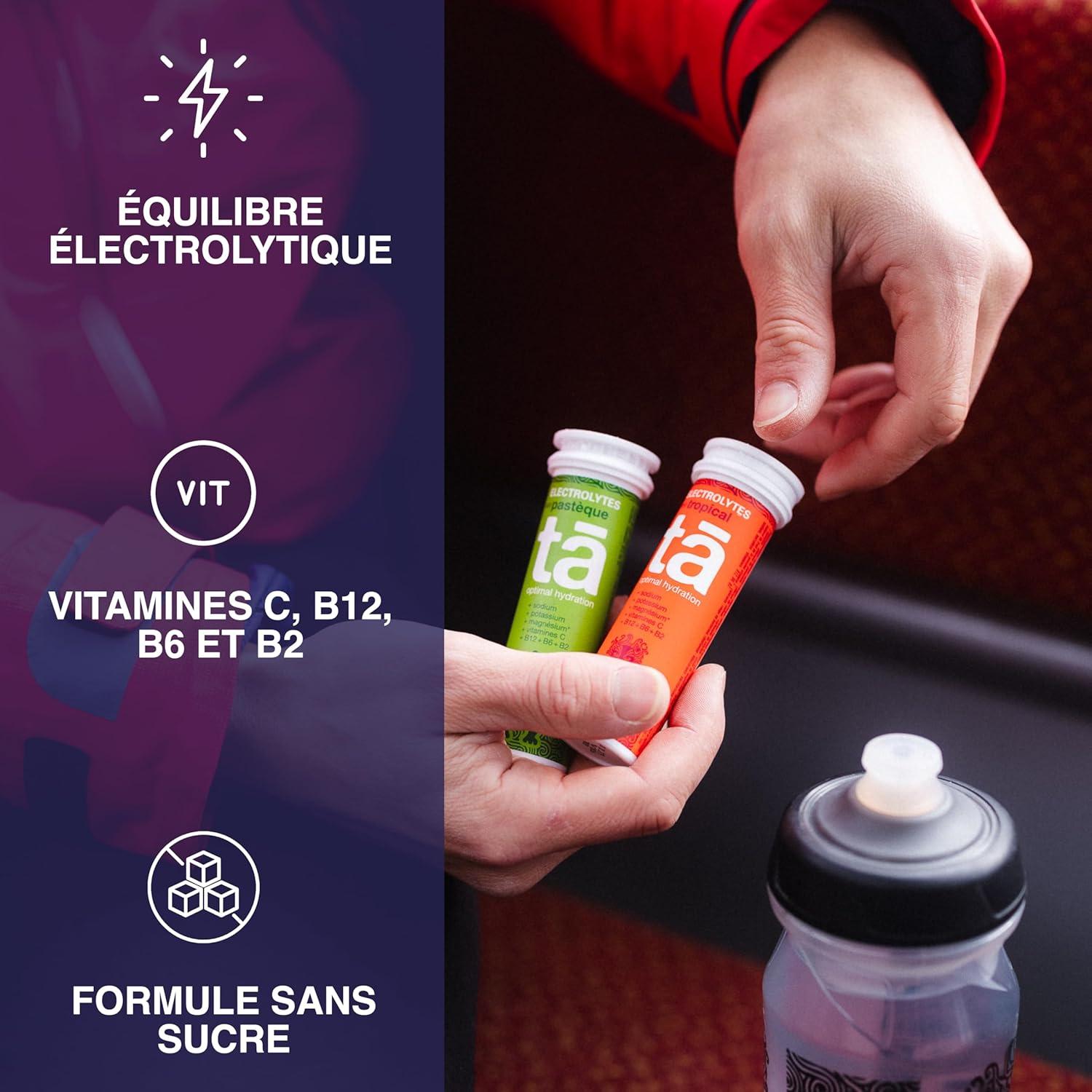 imageTA ENERGY PACK x3 Tubes Pastilles dhydratation Sels Minraux Vitamines Faibles en calories Rduit les crampes MADE IN FRANCE Citron fruits Rouges Pastque x3 MixFraiseKiwi