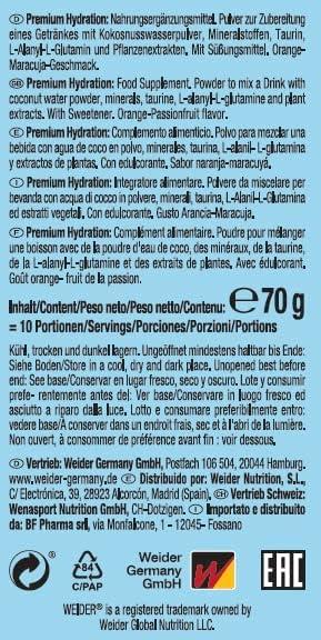 imageWeider Poudre dhydratation de qualit suprieure pour une boisson lectrolyte rafrachissante sans sucre ni dulcorants artificiels boisson de sport hydratante au got dlicieux orange maracujaBleu