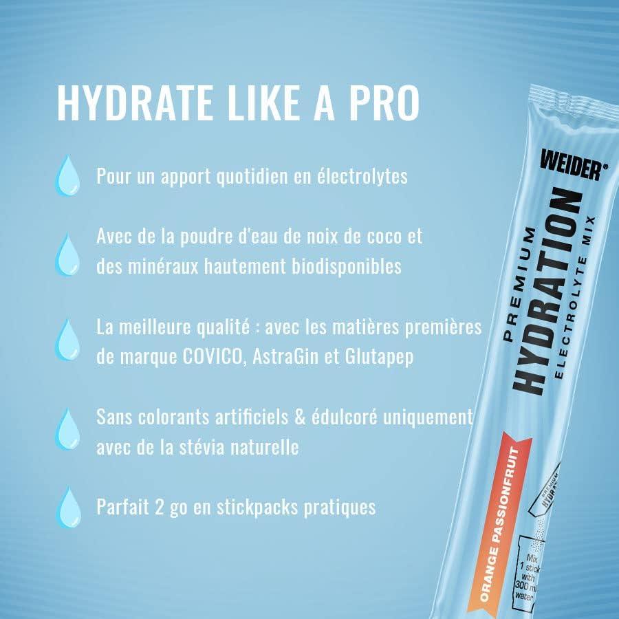 imageWeider Poudre dhydratation de qualit suprieure pour une boisson lectrolyte rafrachissante sans sucre ni dulcorants artificiels boisson de sport hydratante au got dlicieux orange maracujaBleu