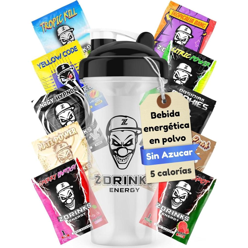 imageBoisson nergtique en poudre  Pack dgustation sans sucre  Avec cafine minraux et vitamines  Idal pour les joueurs et amateurs de sport  10 chantillons  1 shaker transparenttransparent