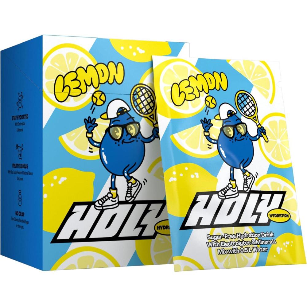 imageHOLY Hydration Lot de 10 botes de dgustation  canneberge  en poudre au got canneberge  10 portions dlectrolytes et minraux prcieux  Boisson dhydratation  Vgtalien avec armes de fruitsCitron