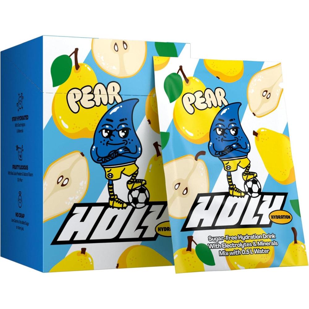 imageHOLY Hydration Lot de 10 botes de dgustation canneberge en poudre au got canneberge 10 portions dlectrolytes et minraux prcieux Boisson dhydratation Vgtalien avec armes de fruitsPear