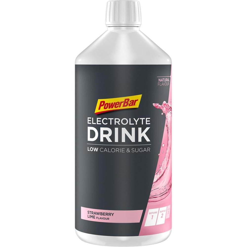 imagePowerbar Elektrolyte Drink Sour Cherry 1000ml Boisson isotonique pour sportifs 5 lectrolytesFraise Citron vert