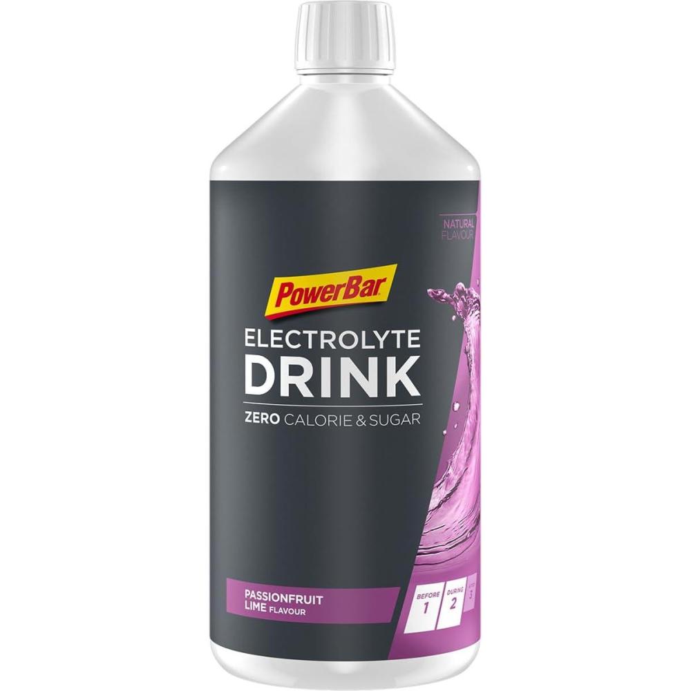 imagePowerbar Elektrolyte Drink Sour Cherry 1000ml Boisson isotonique pour sportifs 5 lectrolytesPassionfruit Lime