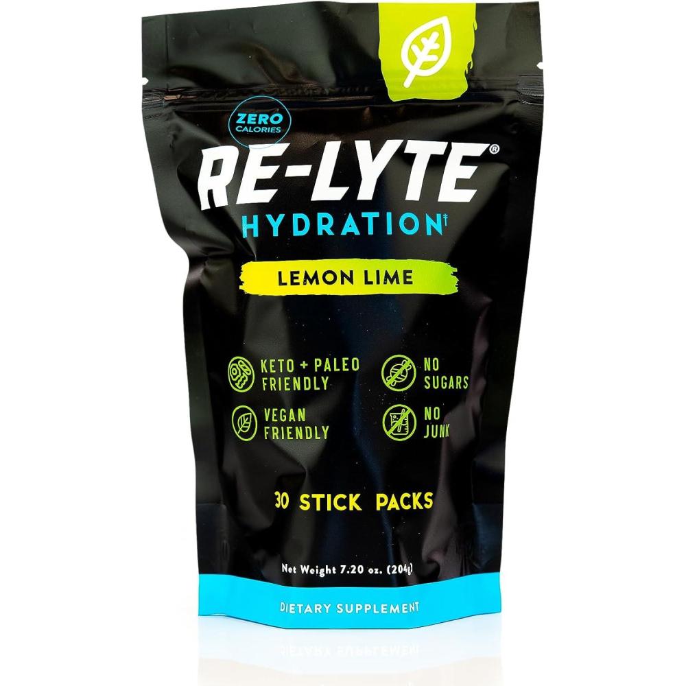 imageREDMOND ReLyte Electrolyte Drink Mix Lemon Lime 30 Stick Packs