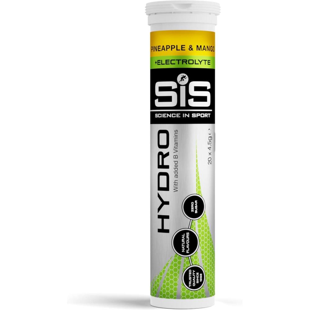 imageScience in Sport Hydro lectrolytes Hydratation sans Sucre  20 Tablettes Saveur Baies  Vegan ampamp sans Gluten avec Sodium Calcium Potassium ampamp Magnsium pour un quilibre lectrolytiqueAnanas  mangue
