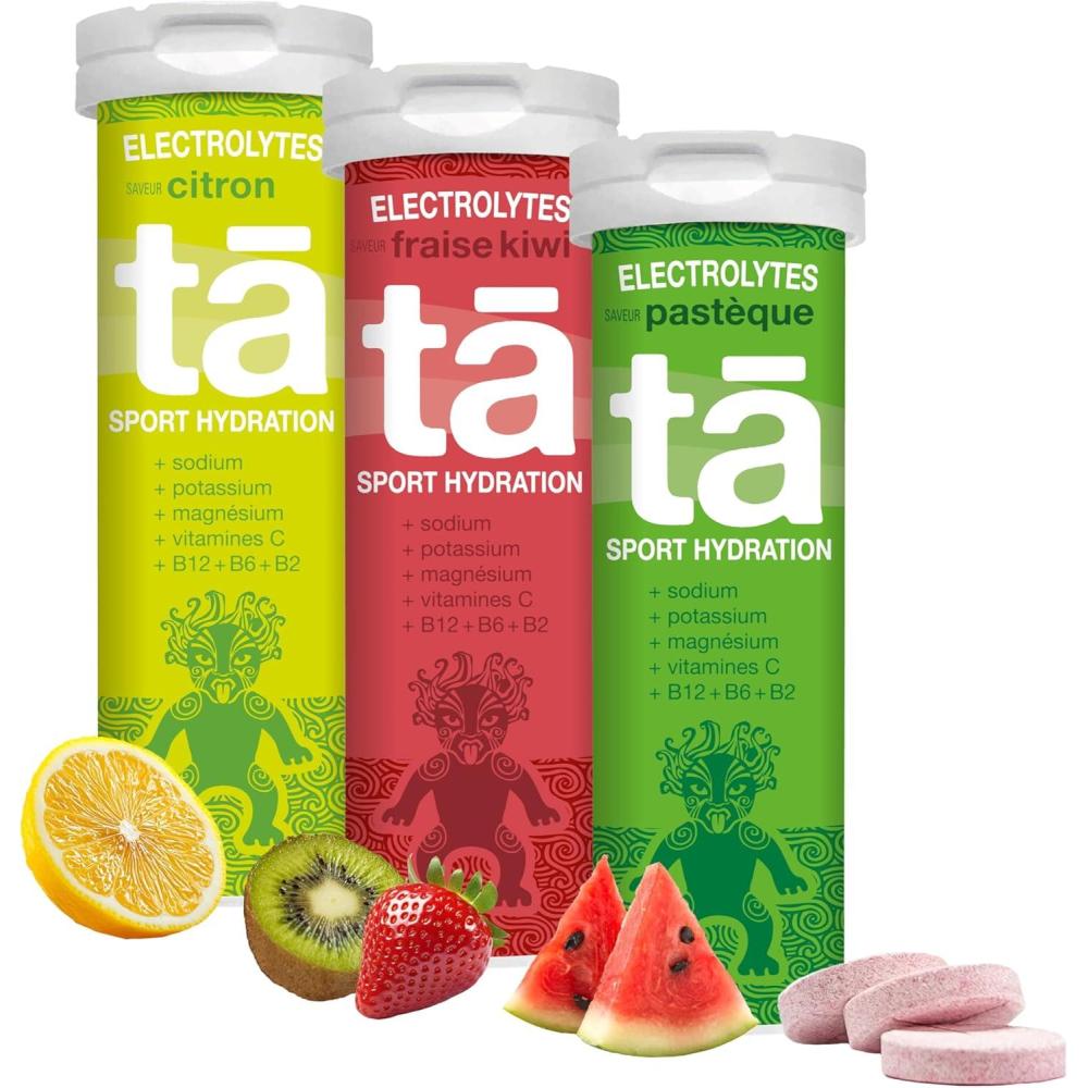 imageTA ENERGY PACK x3 Tubes Pastilles dhydratation Sels Minraux Vitamines Faibles en calories Rduit les crampes MADE IN FRANCE Citron fruits Rouges Pastque x3 MixCitron FraiseKiwi Pastque
