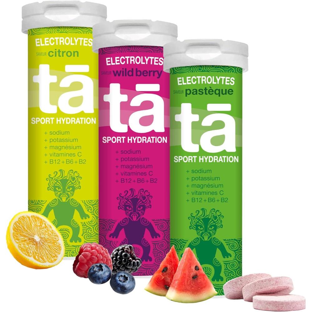 imageTA ENERGY  PACK x3 Tubes  Pastilles dhydratation  Sels Minraux  Vitamines  Faibles en calories  Rduit les crampes  MADE IN FRANCE Citron fruits Rouges Pastque x3 MixCitron FruitsRouges Pastque