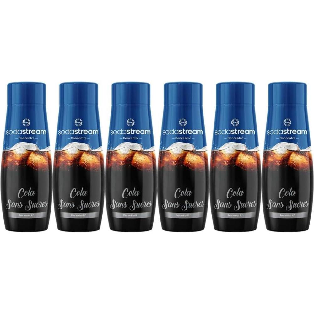 imagesodastream Lot de 6 Concentrs Limonade sans Sucres pour Machine Eau Ptillante et Soda Prparez jusqu 9 litres de Limonade en Quelques Secondes 440mlCola Sans Sucres