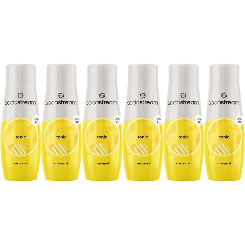 imagesodastream Lot de 6 Concentrs Limonade sans Sucres pour Machine Eau Ptillante et Soda Prparez jusqu 9 litres de Limonade en Quelques Secondes 440mlTonic