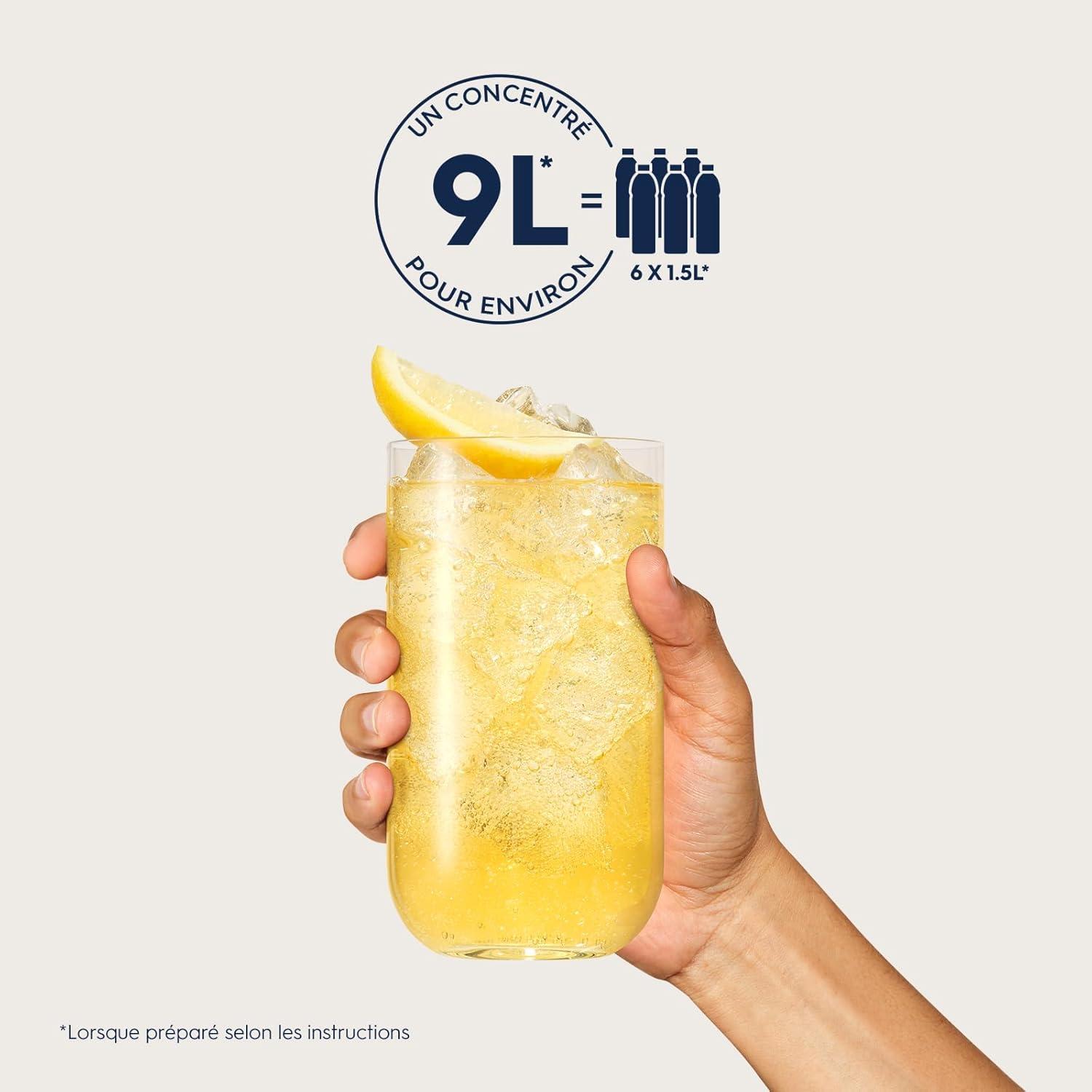 imagesodastream Lot de 6 Concentrs Limonade sans Sucres pour Machine Eau Ptillante et Soda Prparez jusqu 9 litres de Limonade en Quelques Secondes 440mlCitron Sans Sucres
