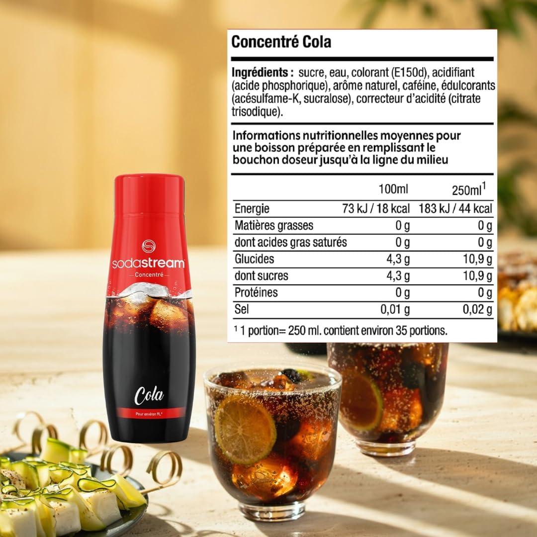 imagesodastream Lot de 6 Concentrs Limonade sans Sucres pour Machine Eau Ptillante et Soda Prparez jusqu 9 litres de Limonade en Quelques Secondes 440mlCola