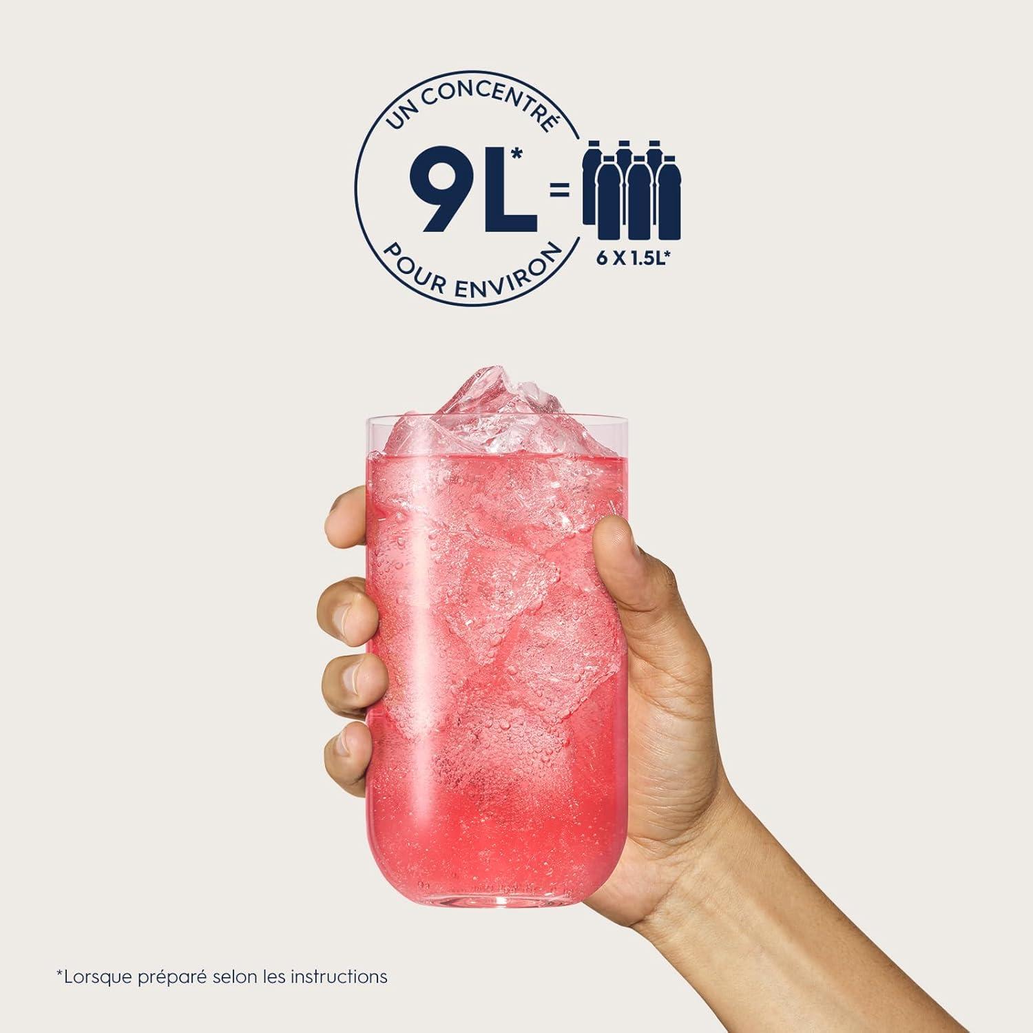imagesodastream Lot de 6 Concentrs Limonade sans Sucres pour Machine Eau Ptillante et Soda Prparez jusqu 9 litres de Limonade en Quelques Secondes 440mlGrenadine Sans Sucres