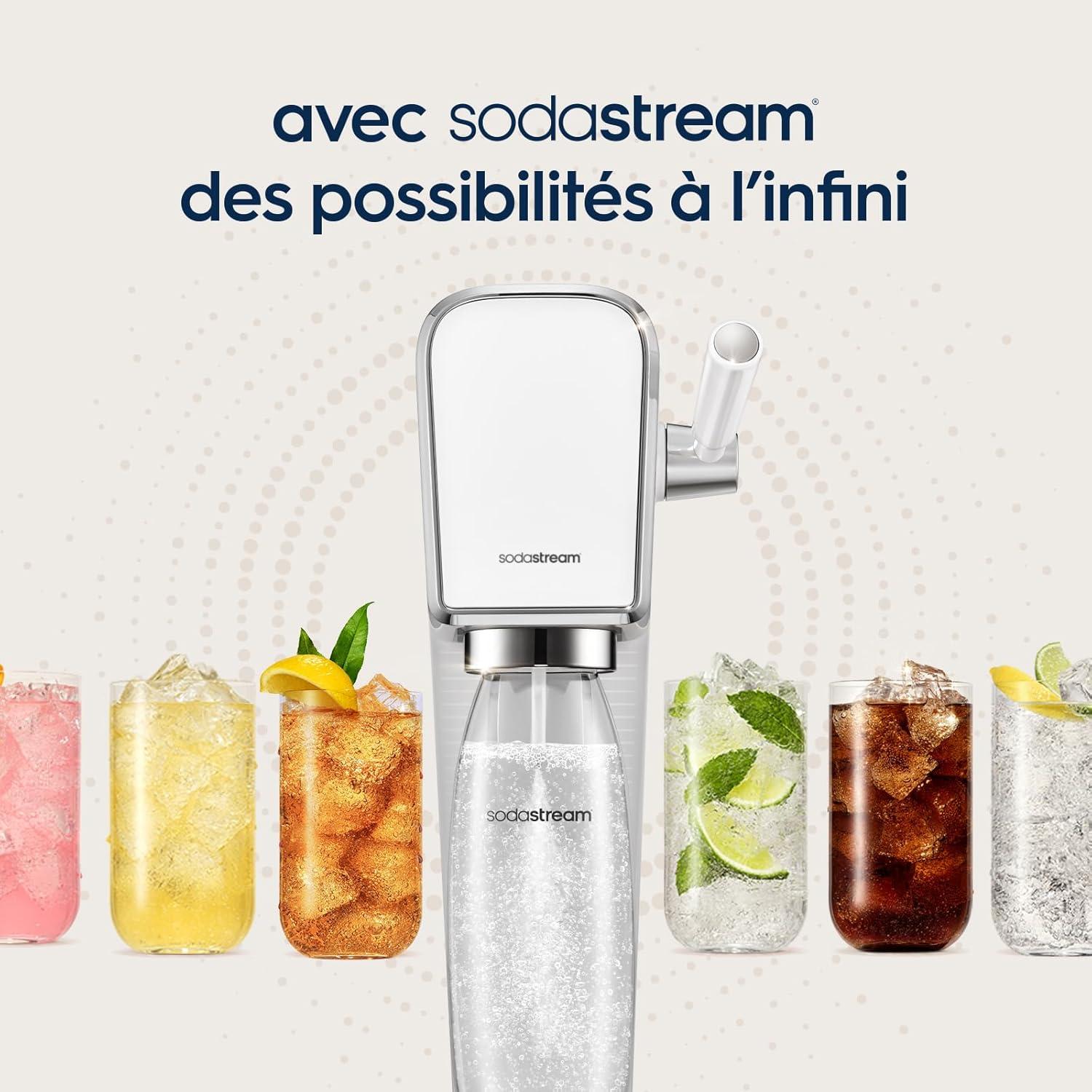 imagesodastream Lot de 6 Concentrs Limonade sans Sucres pour Machine Eau Ptillante et Soda Prparez jusqu 9 litres de Limonade en Quelques Secondes 440mlMenthe Sans Sucres