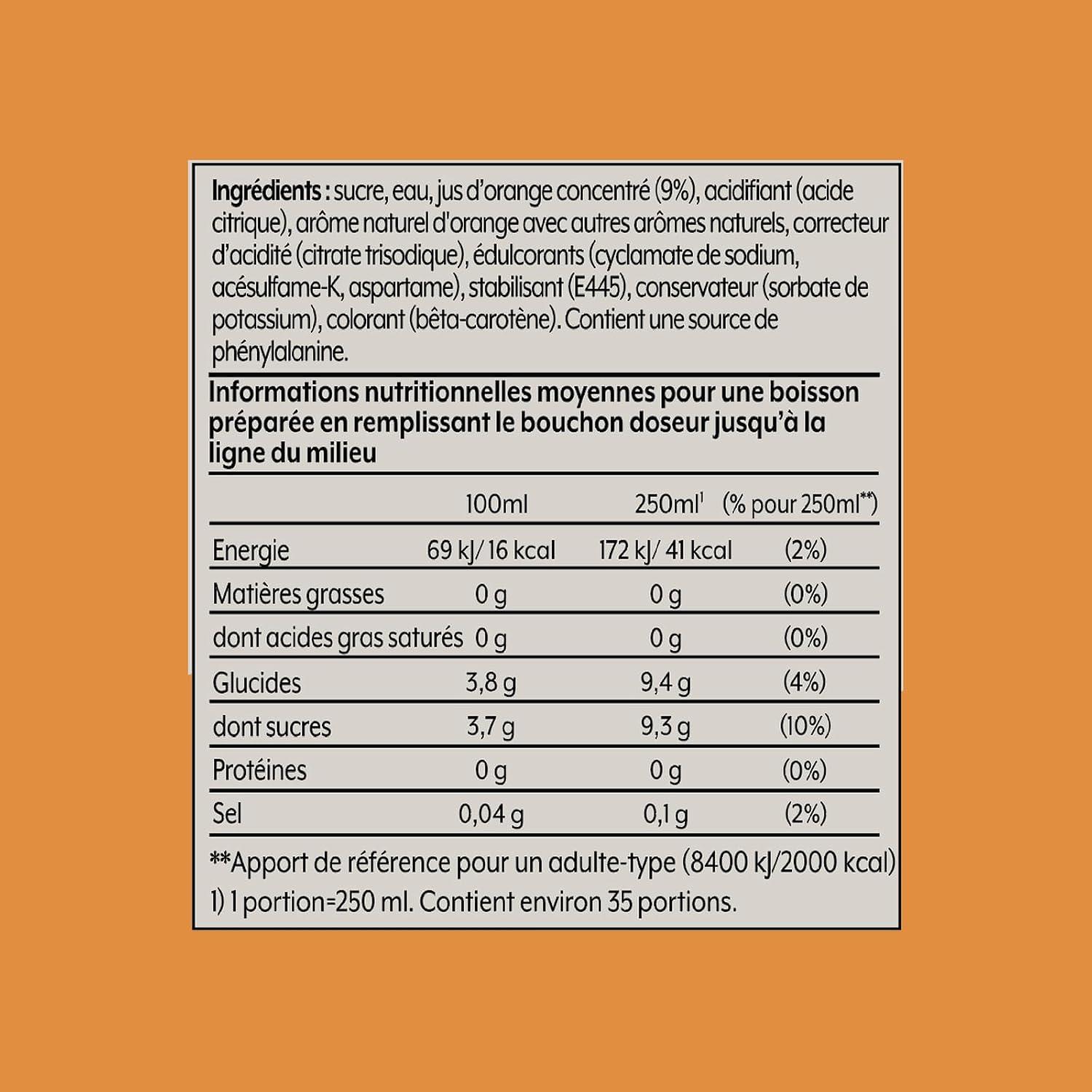imagesodastream Lot de 6 Concentrs Limonade sans Sucres pour Machine Eau Ptillante et Soda Prparez jusqu 9 litres de Limonade en Quelques Secondes 440mlOrange