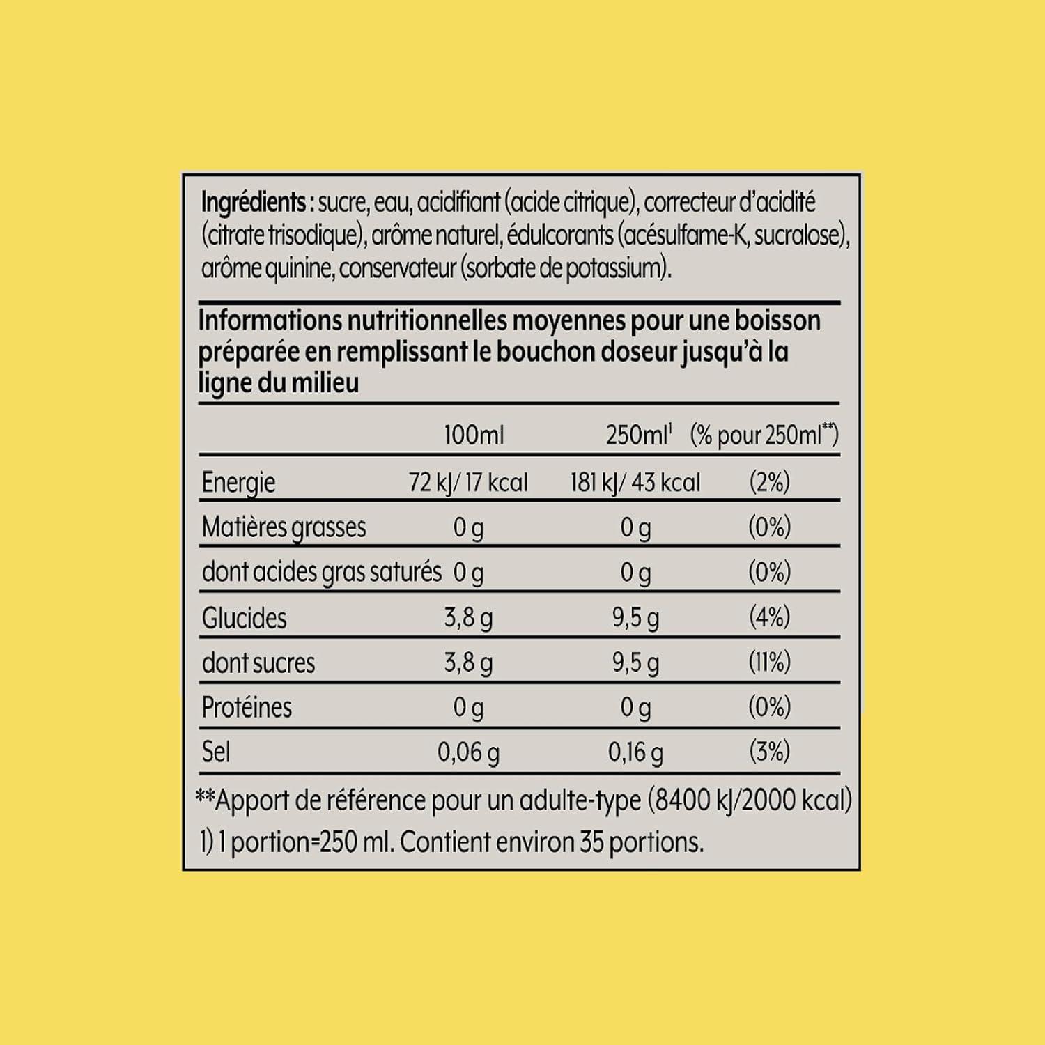 imagesodastream Lot de 6 Concentrs Limonade sans Sucres pour Machine Eau Ptillante et Soda Prparez jusqu 9 litres de Limonade en Quelques Secondes 440mlTonic