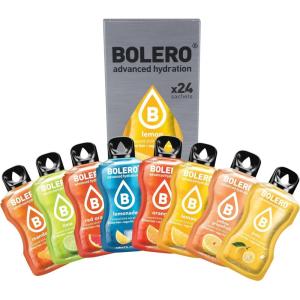 Bolero boissons CITRUS MIX STICKS 24x3g I boisson rafraîchissante en poudre sans sucre édulcorée à la stévia | boisson hypocalorique à la vitamine C