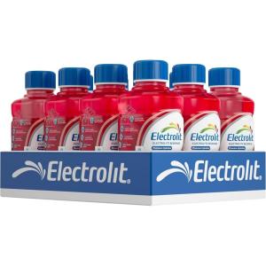 Electrolit, Lot de 12 bouteilles de boisson électrolyte, raisin, 75 ml(Fraise)