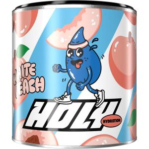 HOLY Hydration &lsquo;Lemon&rsquo; | 50 portions avec de précieux électrolytes & minéraux | Boisson hydratante | Végétalienne aux arômes de fruits 100% naturels (350g)(White Peach)