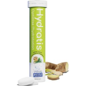 HYDRATIS – Pastilles Hydratation Electrolytes – Citronnelle/Gingembre – Améliore l&rsquo;Hydratation et Favorise l&rsquo;Énergie – Formule Isotonique – Sport, Récupération, Bien-être – 2 tubes (40 Pastilles)(1 TUBE)