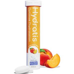 HYDRATIS – Pastilles Hydratation Electrolytes – Pêche – Améliore l&rsquo;Hydratation et Favorise l&rsquo;Énergie – Formule Isotonique – Sport, Récupération, Bien-être – 1 mini tube (10 Pastilles)(1 TUBE)