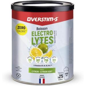 Overstim.s – Boisson Electrolytes (10 Sachets) – Zéro Calorie – 4 électrolytes (Sodium, Calcium, Magnésium, Potassium) -5 Vitamines (B1, B2, B3, B6, C) – Citron Citron-vert(Citron-Citron Vert)
