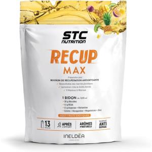STC NUTRITION – Recup Max – Préparation pour boisson de récupération antioxydante – Goût Fruits Exotiques – Anti-Dopage – 13 bidons – 525 g
