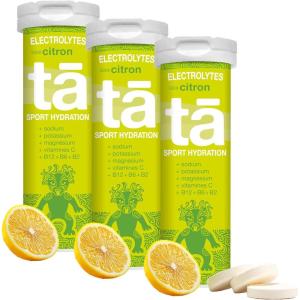 TA ENERGY – PACK x3 Tubes – Pastilles d&rsquo;hydratation – Sels Minéraux – Vitamines – Faibles en calories – Réduit les crampes – MADE IN FRANCE (Citron fruits Rouges Pastèque, x3 Mix)(Citron)