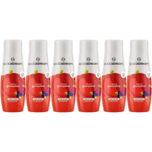 sodastream Lot de 6 Concentrés Limonade sans Sucres pour Machine à Eau Pétillante et Soda | Préparez jusqu&rsquo;à 9 litres de Limonade en Quelques Secondes, 440ml(Grenadine Sans Sucres)