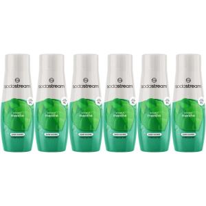 sodastream Lot de 6 Concentrés Limonade sans Sucres pour Machine à Eau Pétillante et Soda | Préparez jusqu&rsquo;à 9 litres de Limonade en Quelques Secondes, 440ml(Menthe Sans Sucres)