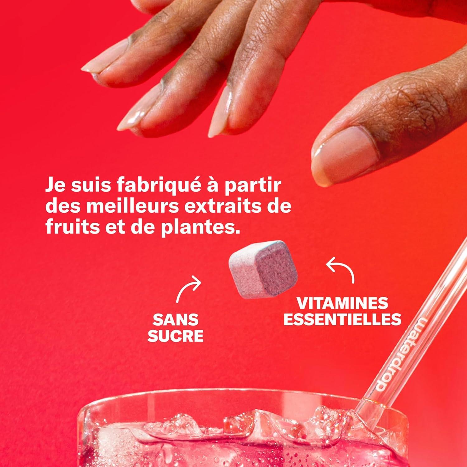 imagewaterdrop Coffret Microenergy Boisson nergisante Sans Sucre Boisson Gazeuse avec Arme de Cerise 36 Cubes Effervescents avec 90 mg de Cafine Naturelle Vitamines B et CCoffret CHERRY Boost