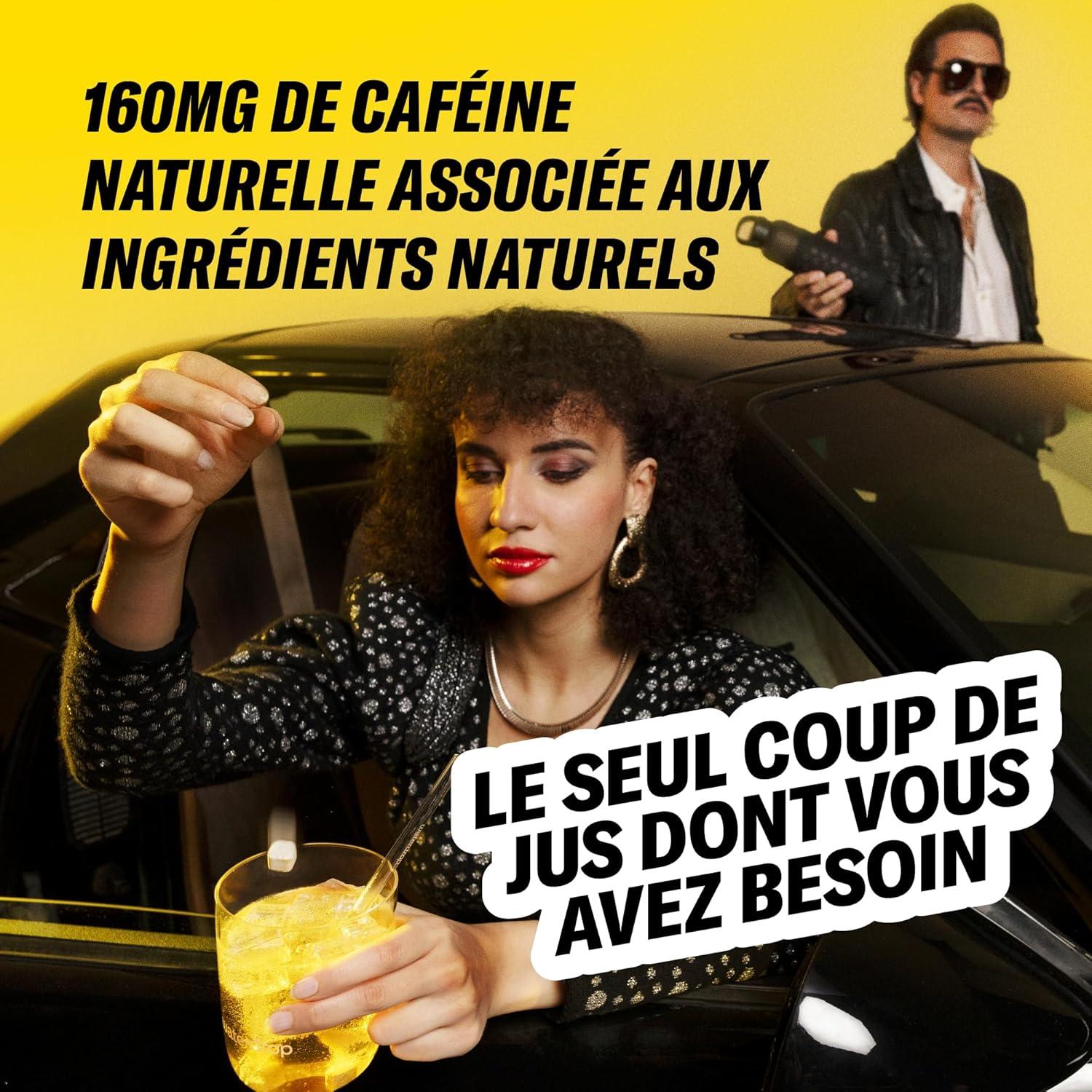 imagewaterdrop Coffret Microenergy Boisson nergisante Sans Sucre Boisson Gazeuse avec Arme de Cerise 36 Cubes Effervescents avec 90 mg de Cafine Naturelle Vitamines B et CTurbo Boost