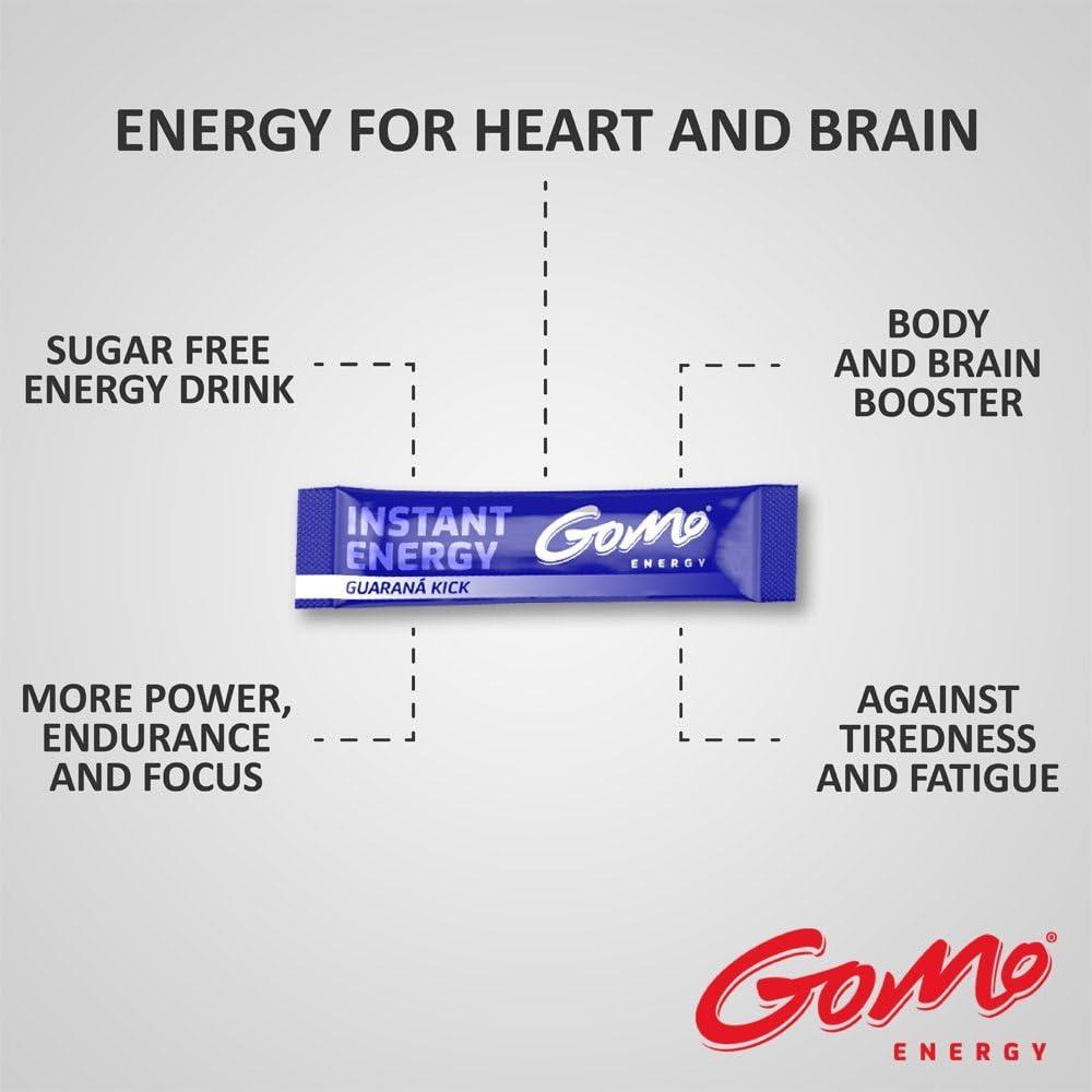 imageGoMo ENERGY Boisson de vitalit 100 naturelle sans sucre Stimulation physique et mentale Plus dnergie et de concentration Vgane hypocalorique dulcore avec stevia SOUR APPLE 30 portionsZitrone
