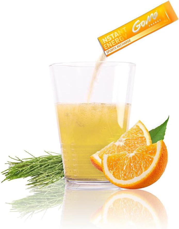 imageGoMo ENERGY Boisson de vitalit 100 naturelle sans sucre Stimulation physique et mentale Plus dnergie et de concentration Vgane hypocalorique dulcore avec stevia SOUR APPLE 30 portionsOrange
