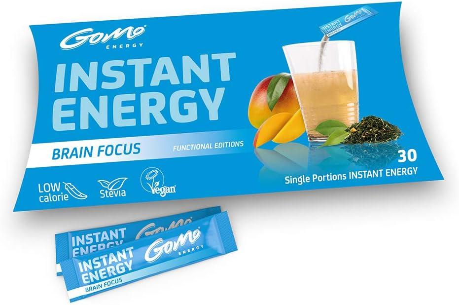 imageGoMo ENERGY Boisson de vitalit 100 naturelle sans sucre Stimulation physique et mentale Plus dnergie et de concentration Vgane hypocalorique dulcore avec stevia SOUR APPLE 30 portionsZitrone