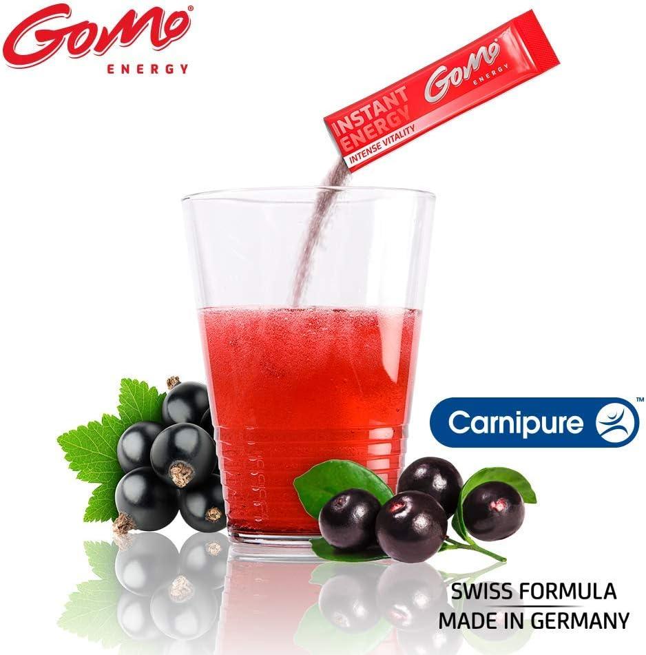 imageGoMo ENERGY Boisson de vitalit 100 naturelle sans sucre Stimulation physique et mentale Plus dnergie et de concentration Vgane hypocalorique dulcore avec stevia SOUR APPLE 30 portionsIntense Vitality