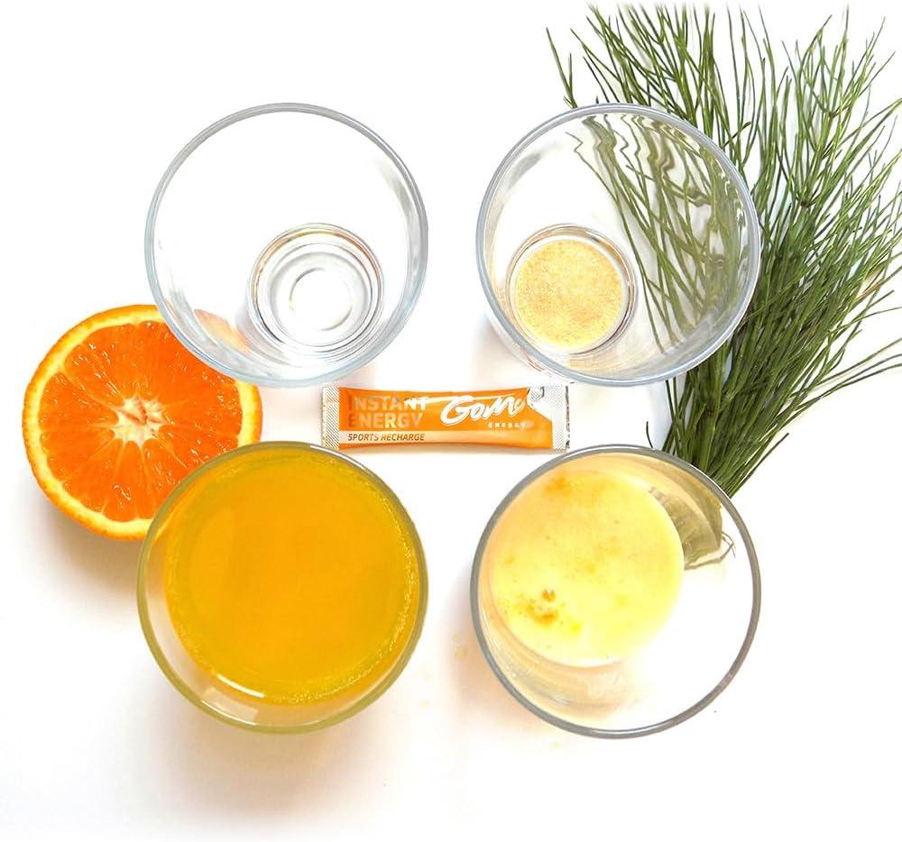 imageGoMo ENERGY Boisson de vitalit 100 naturelle sans sucre Stimulation physique et mentale Plus dnergie et de concentration Vgane hypocalorique dulcore avec stevia SOUR APPLE 30 portionsOrange