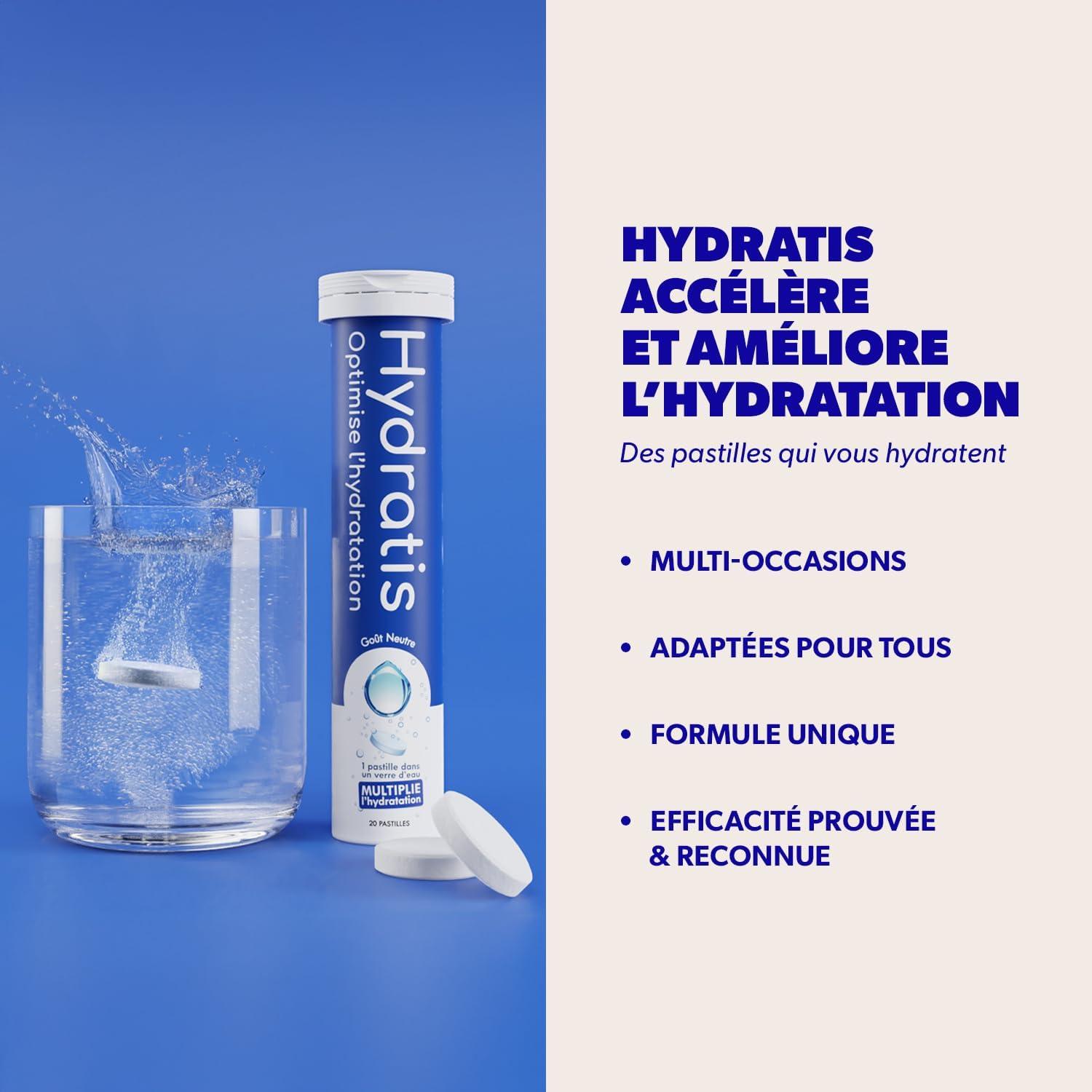 imageHYDRATIS Pastilles Hydratation Electrolytes Fruits des Bois Amliore lHydratation et Favorise lnergie Formule Isotonique Sport Rcupration Bientre 1 mini tube 10 Pastilles8 TUBES