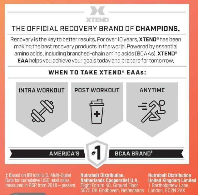 imageXTEND EAAs 40 portions pour lhydratation et la performance physique Hydrate rpare rcupre 9 acides amins essentiels lectrolytes ajouts Fruits dtTropical