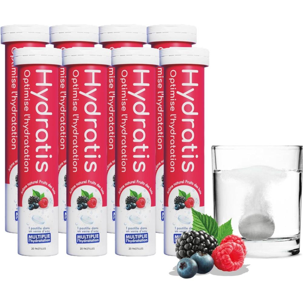imageHYDRATIS  Pastilles Hydratation Electrolytes  Fruits des Bois  Amliore lHydratation et Favorise lnergie  Formule Isotonique  Sport Rcupration Bientre  1 mini tube 10 Pastilles8 TUBES