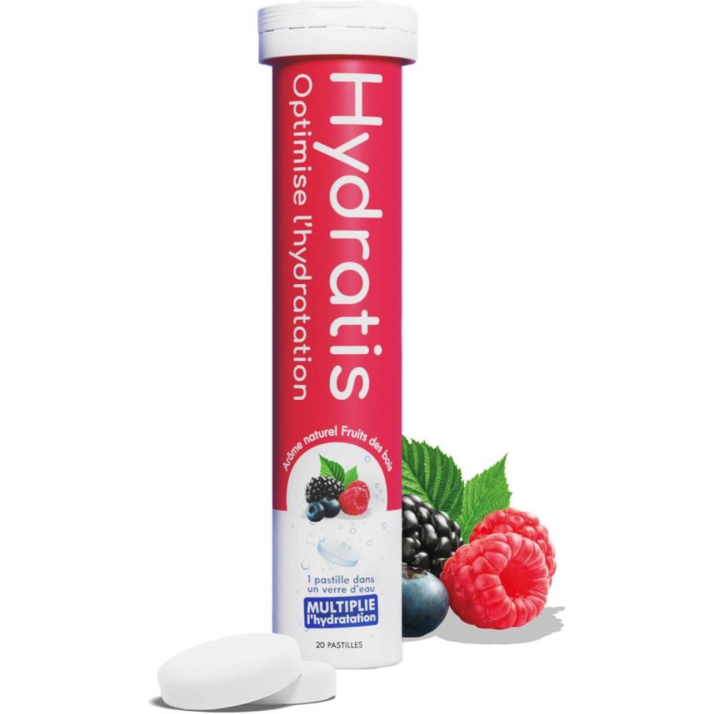 imageHYDRATIS  Pastilles Hydratation Electrolytes  Fruits des Bois  Amliore lHydratation et Favorise lnergie  Formule Isotonique  Sport Rcupration Bientre  1 mini tube 10 Pastilles1 TUBE