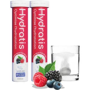HYDRATIS – Pastilles Hydratation Electrolytes – Fruits des Bois – Améliore l&rsquo;Hydratation et Favorise l&rsquo;Énergie – Formule Isotonique – Sport, Récupération, Bien-être – 1 mini tube (10 Pastilles)(2 TUBES)