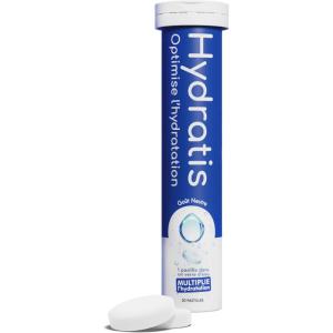 HYDRATIS – Pastilles Hydratation Electrolytes – Neutre – Améliore l&rsquo;Hydratation et Favorise l&rsquo;Énergie – Formule Isotonique – Sport, Récupération, Bien-être – 1 tube (20 Pastilles)(1 TUBE)