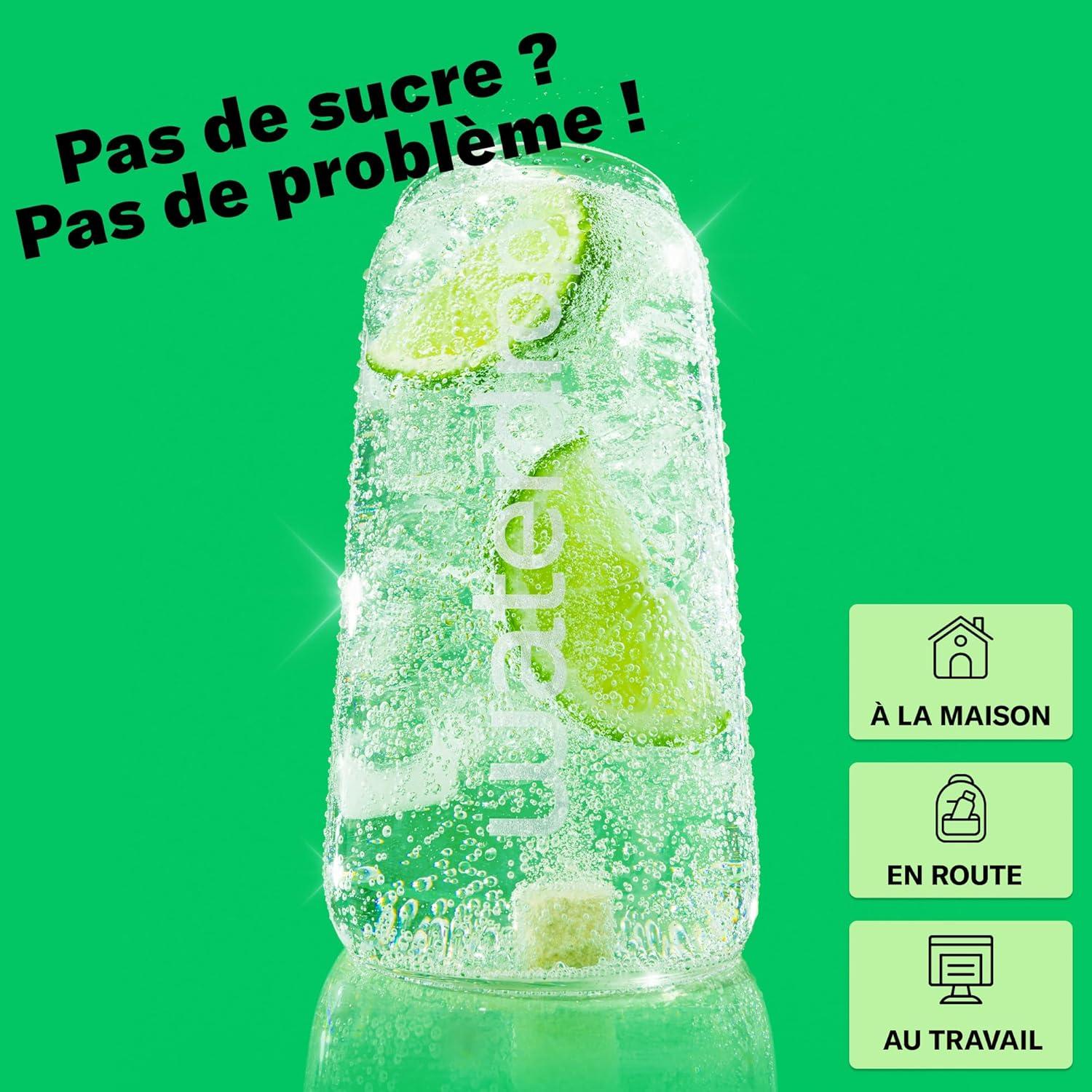 imagewaterdrop Coffret Citrons Givrs 36 Cubes de Boisson pour Eau Aromatise Citron Vert Sans Sucre Pastilles Aromatises pour lEau Alternative aux Boissons Gazeuses Enrichies en Vitamines C et BCoffret Soda